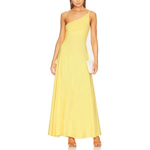 Susana Monaco Yellow One Shoulder Dress Size S - NWT